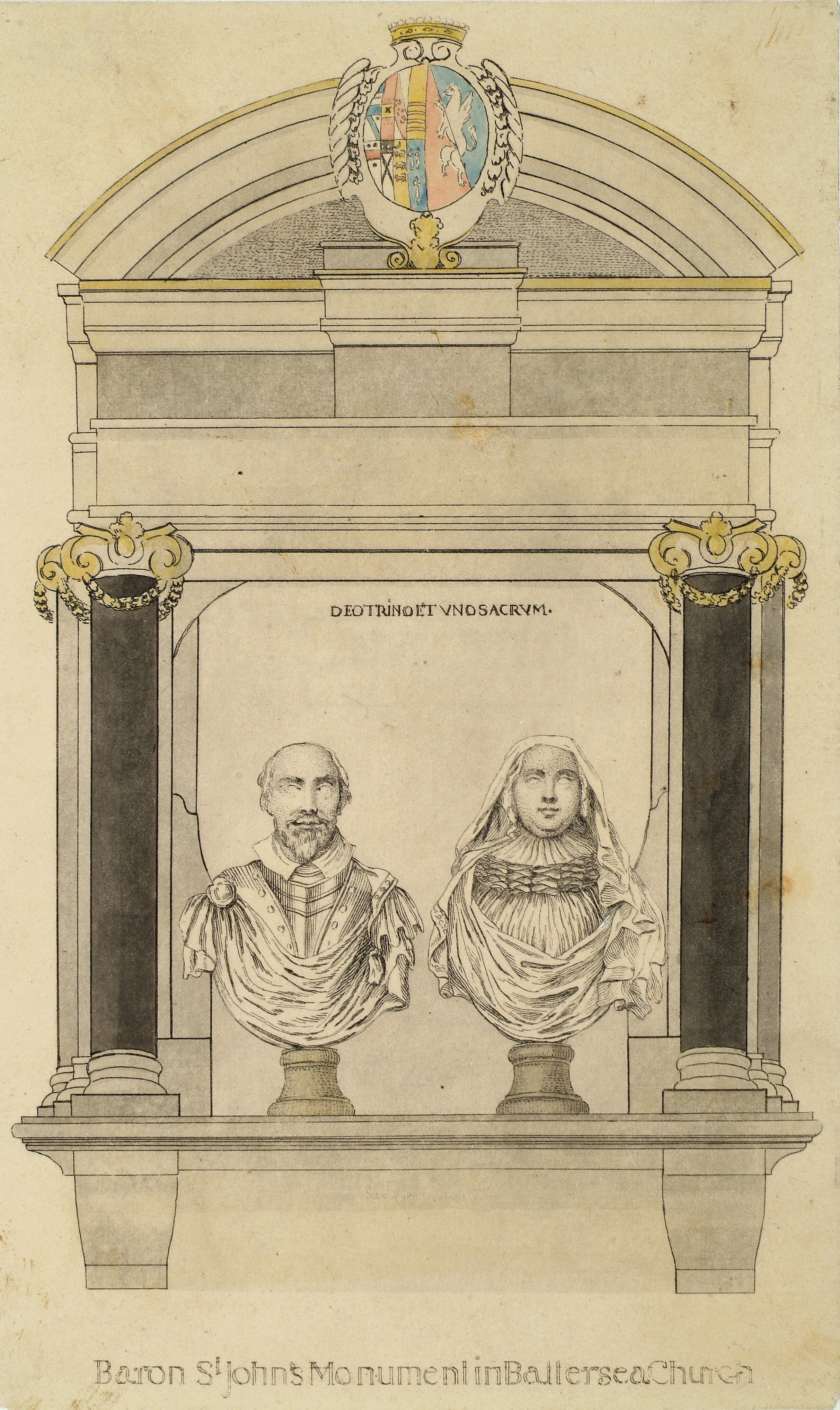 Baron St John's Monument in Battersea Church