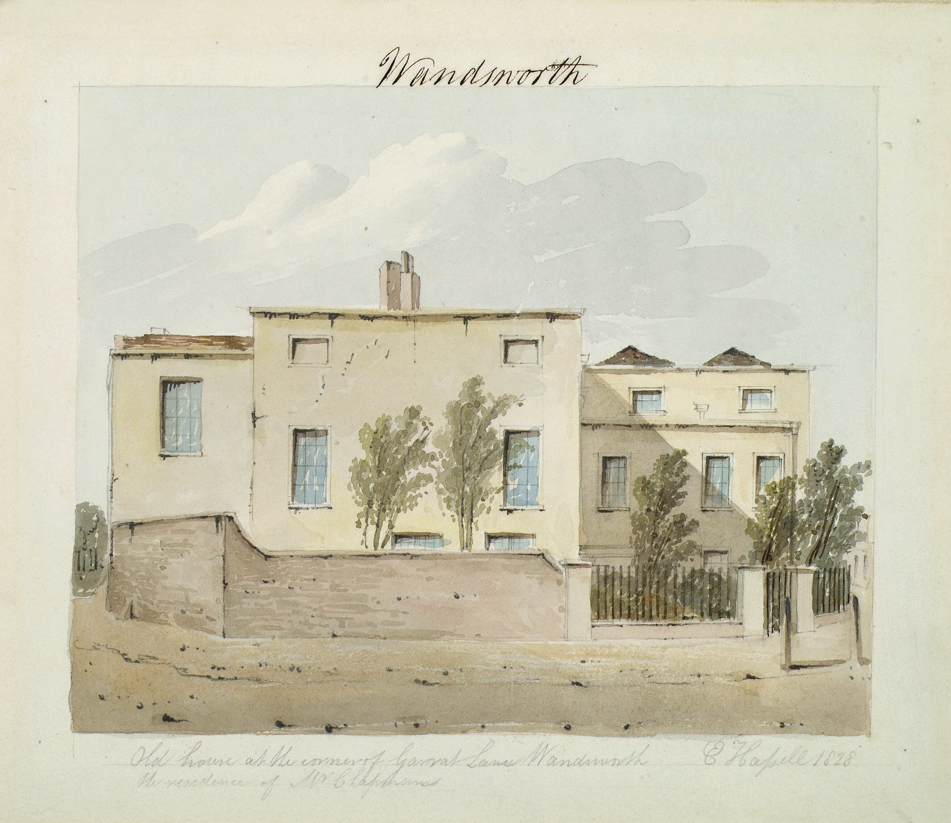 Old house at the corner of Garratt Lane, the residence of Mr Chapman
