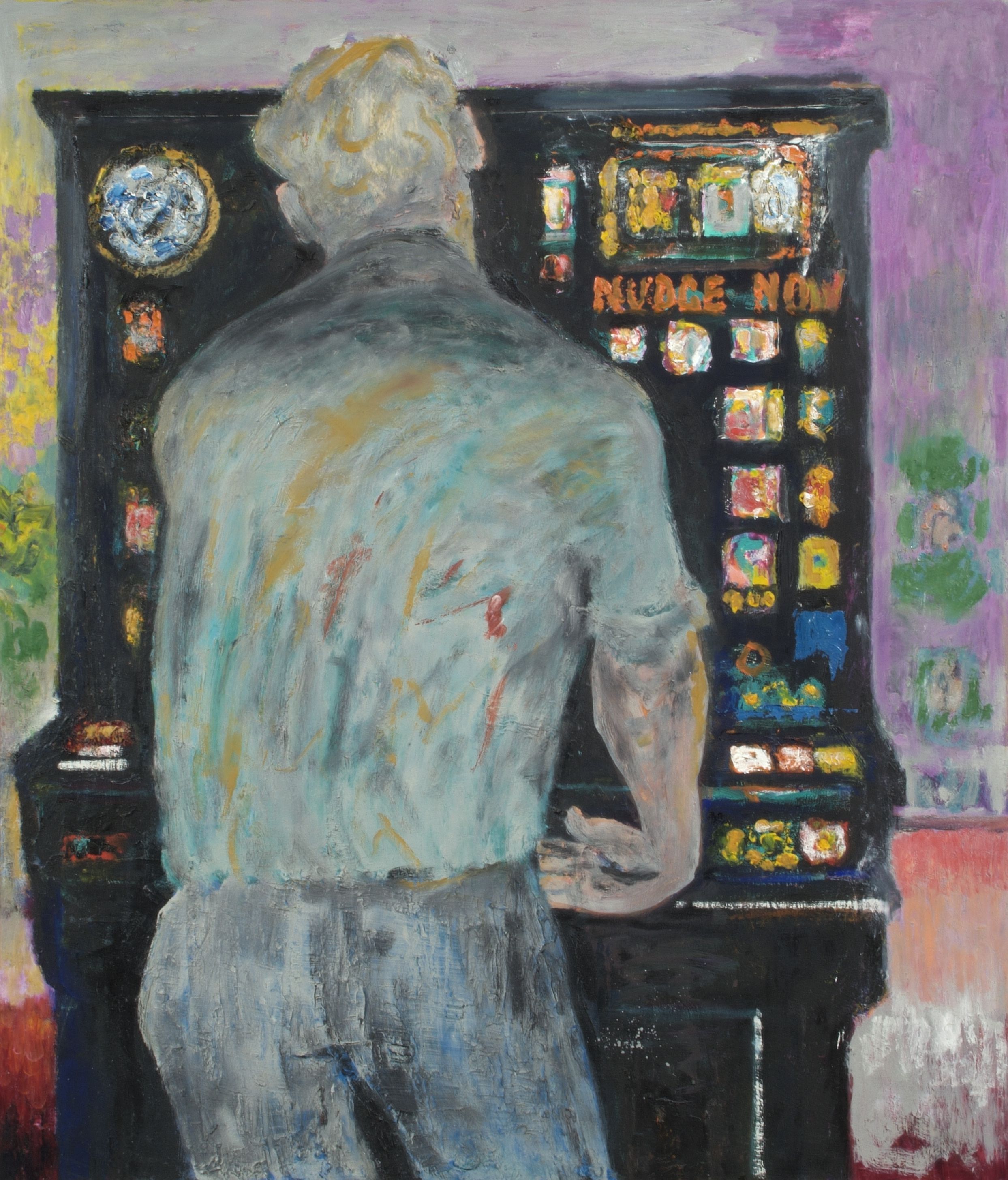 Man at a Fruit Machine