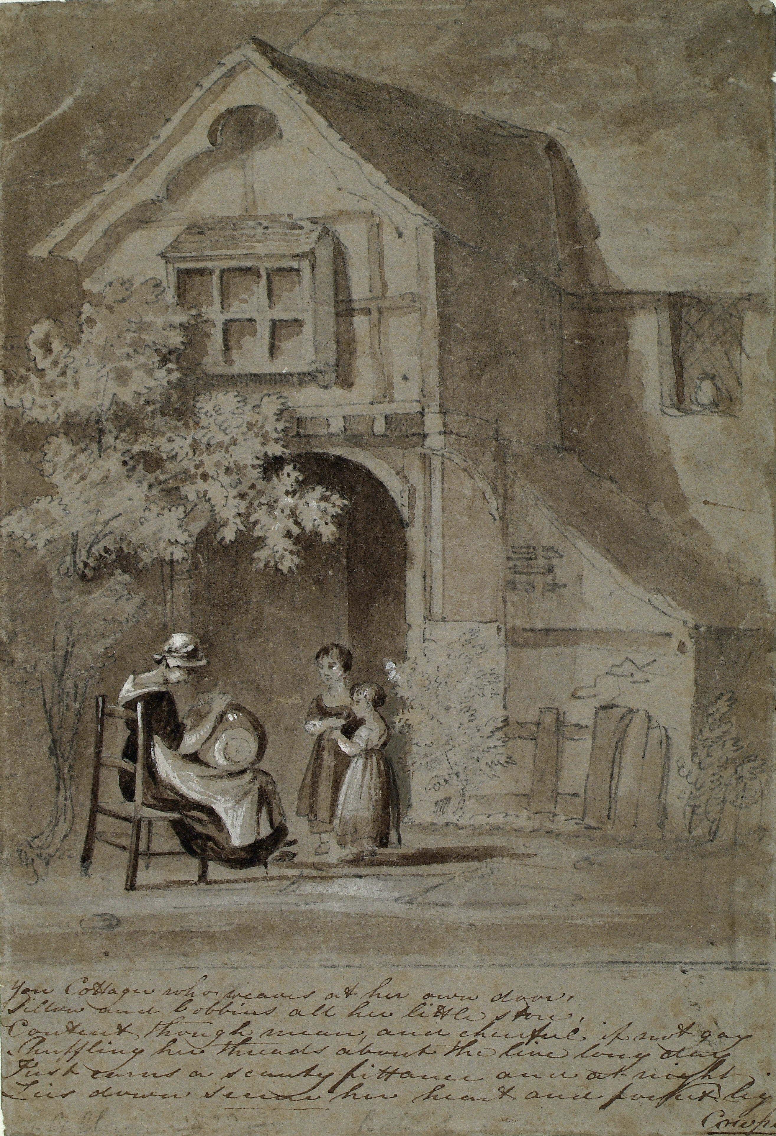 Cottager weaving at Battersea