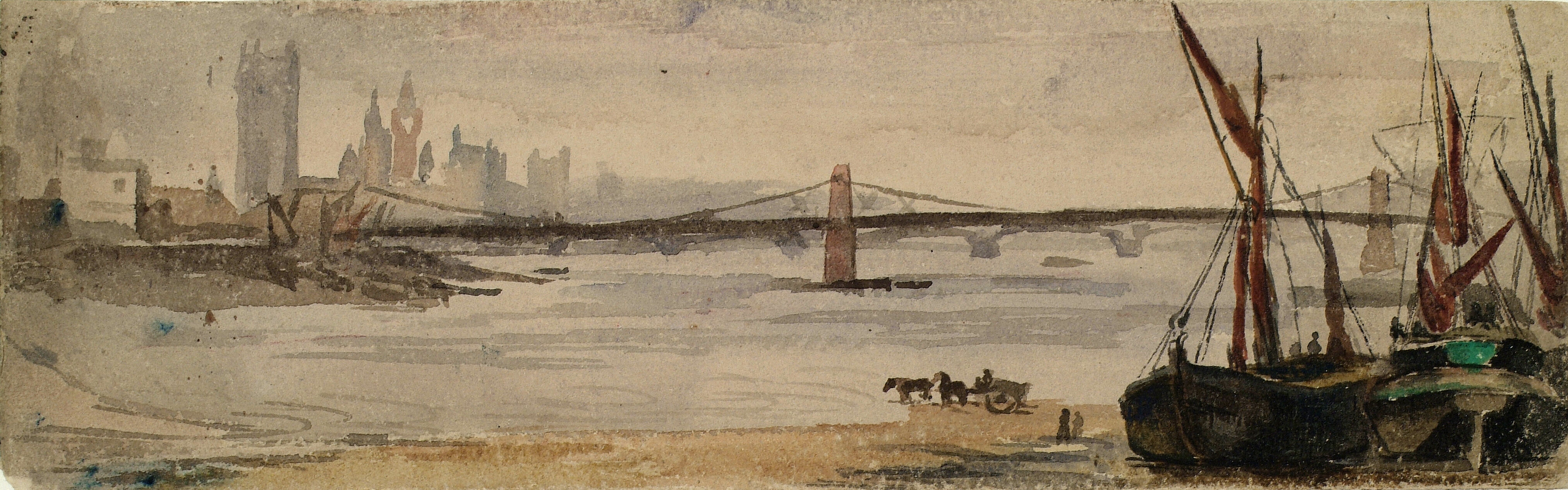 View from Battersea to Westminster across the river