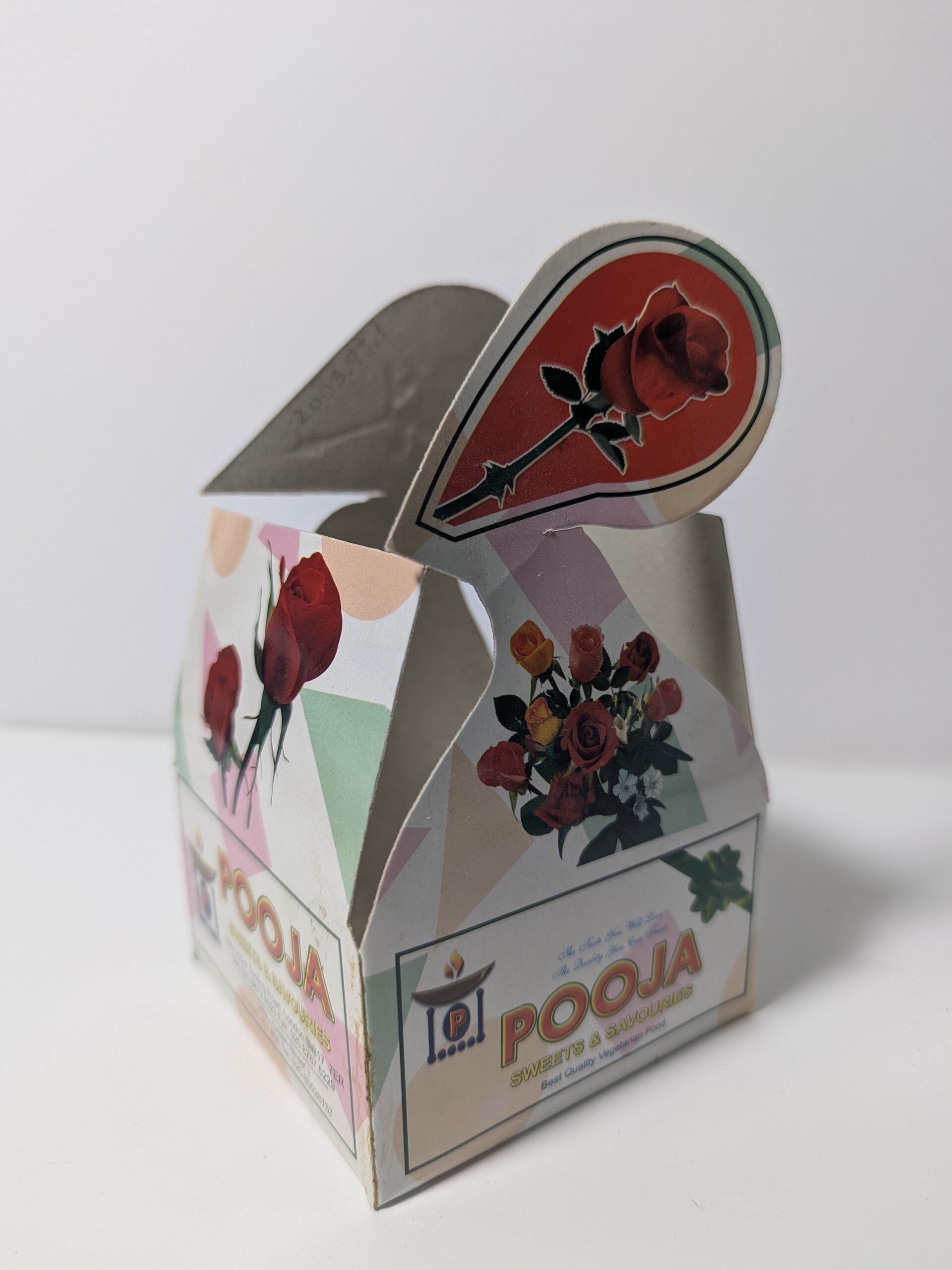 Decorative Packaging Box – “Pooja Sweets & Savouries”