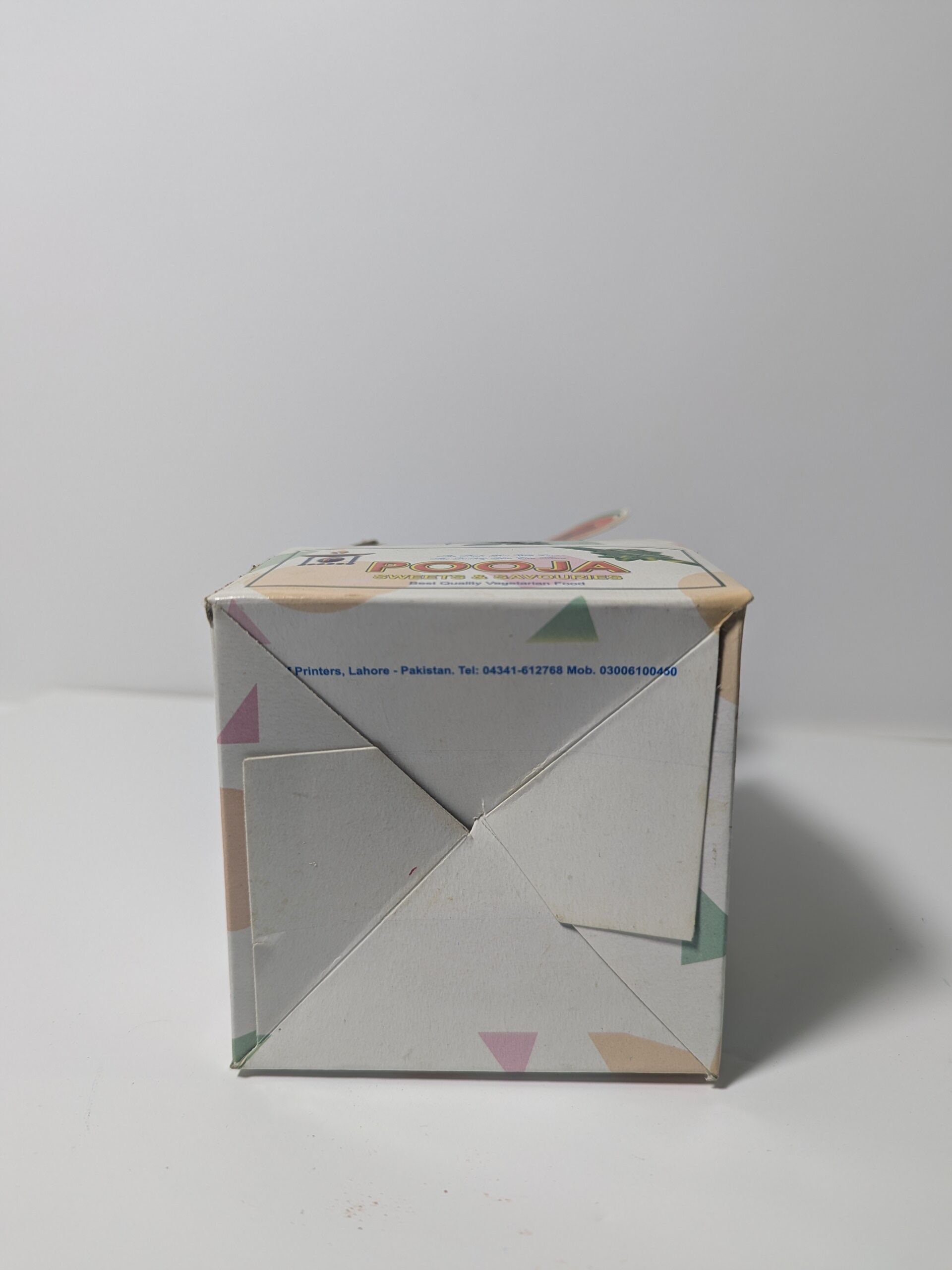 Decorative Packaging Box – “Pooja Sweets & Savouries”