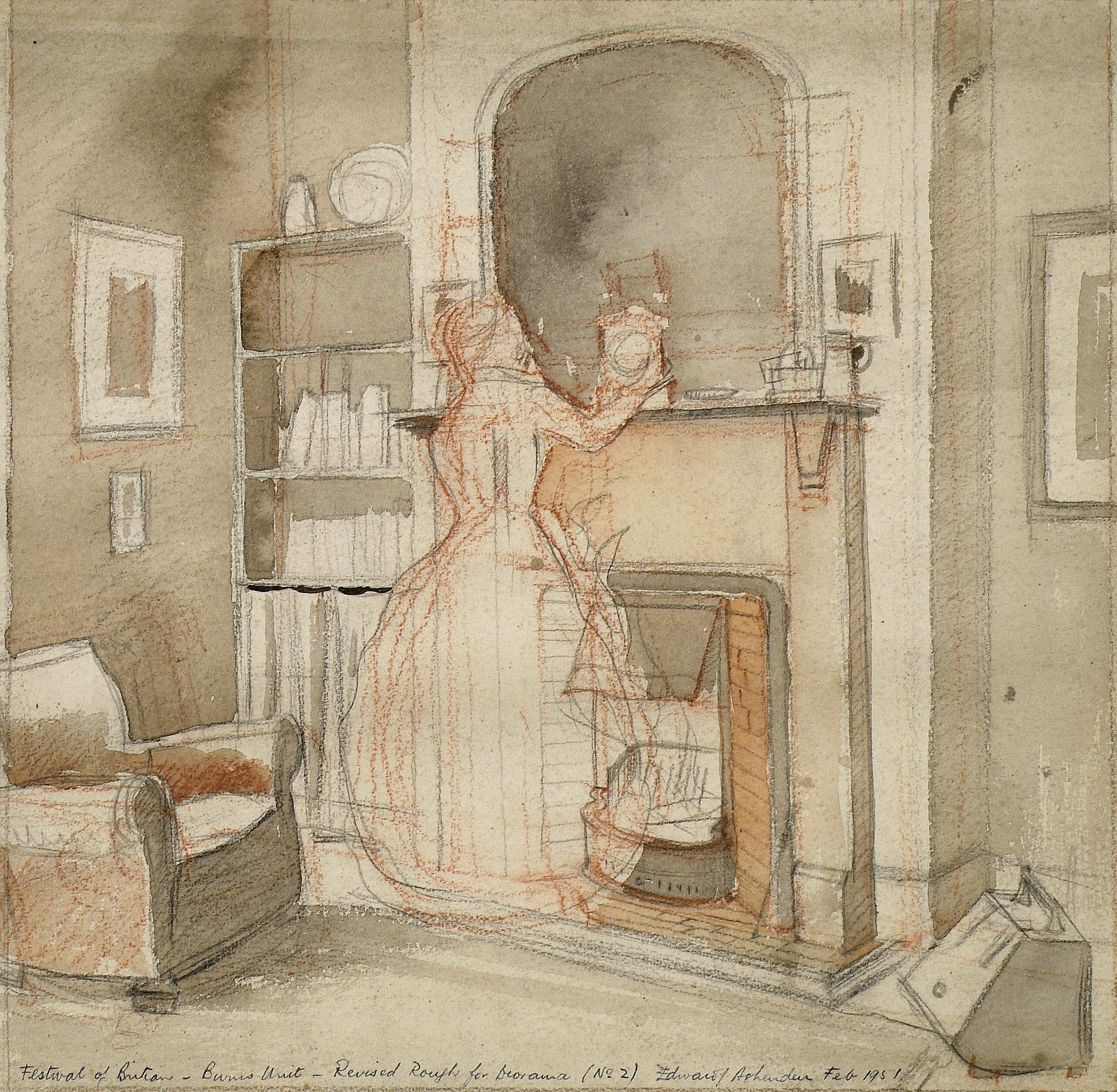 Festival of Britain - Burns unit- revised roughs for diorama (number 2)