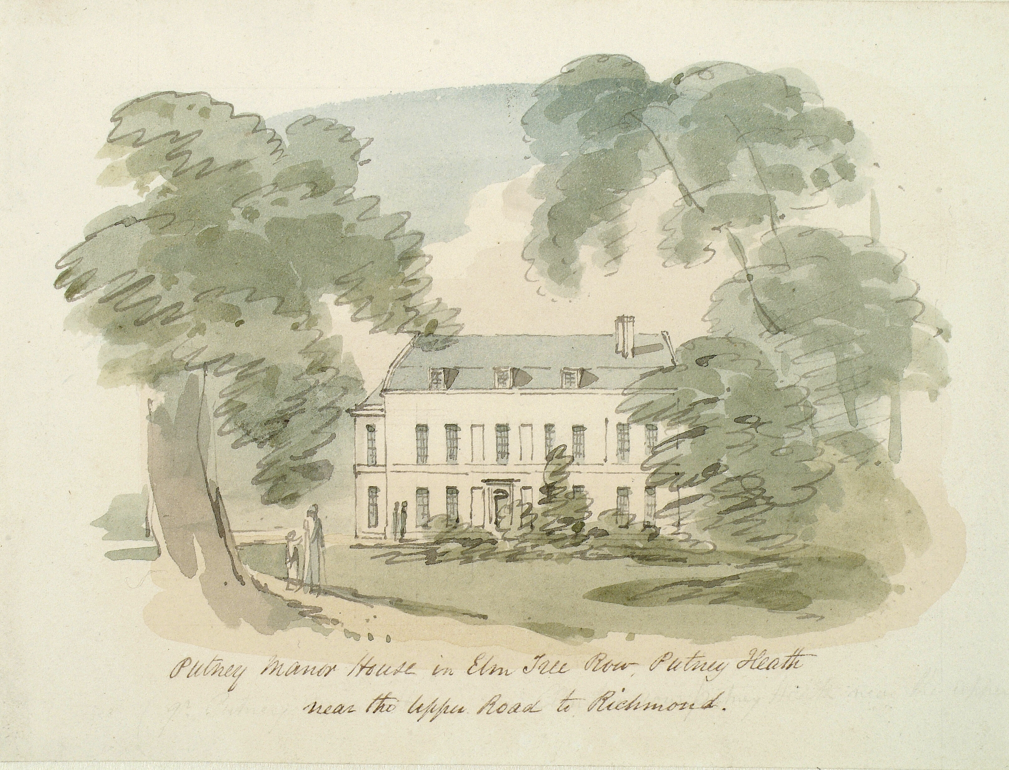 Putney Manor House in Elm Tree Row, Putney Heath near the upper road to Richmond