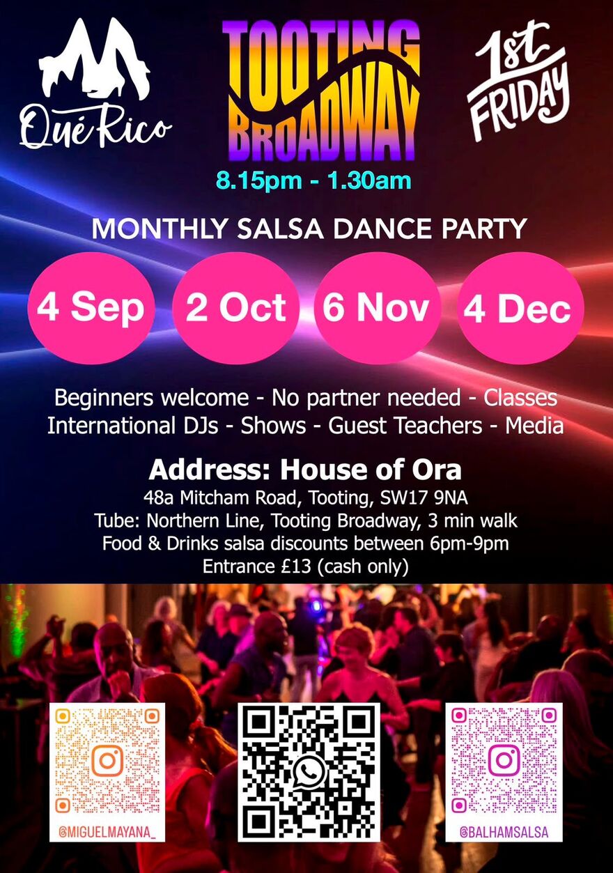 Monthly salsa party poster