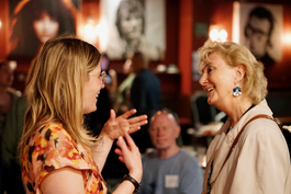 two women network together