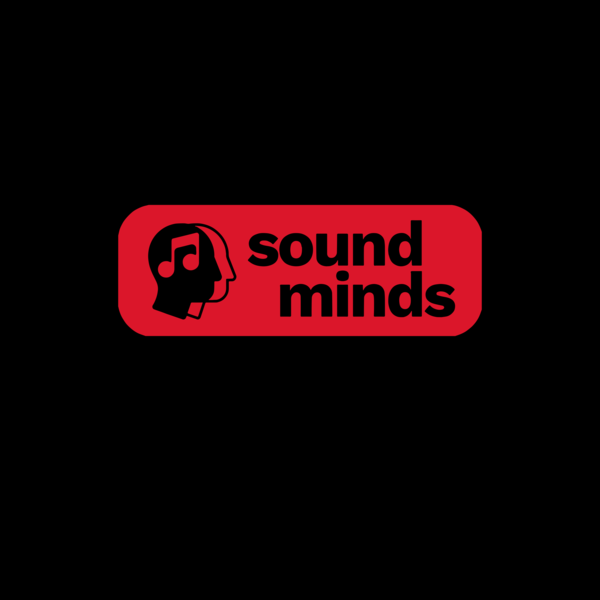 Sound Minds logo red on black background