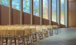 church with chairs in line on left hand side