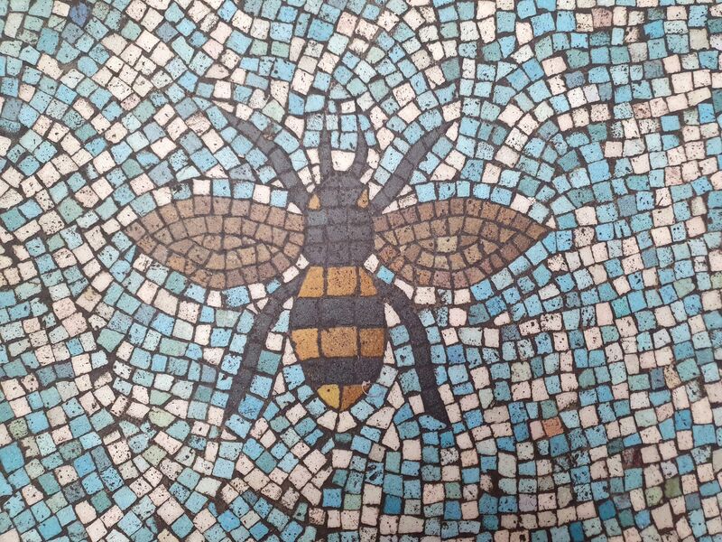 Mosaic Floor Bee Detail