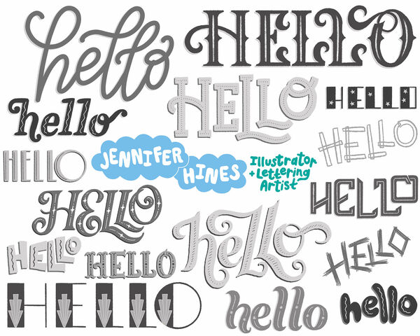 Jennifer Hines-  Hello Illustrated In Mnay Different Ways