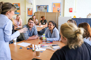 teachers in a classroom