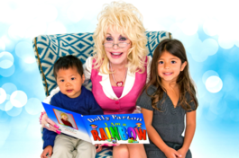 Dolly Parton and two children 