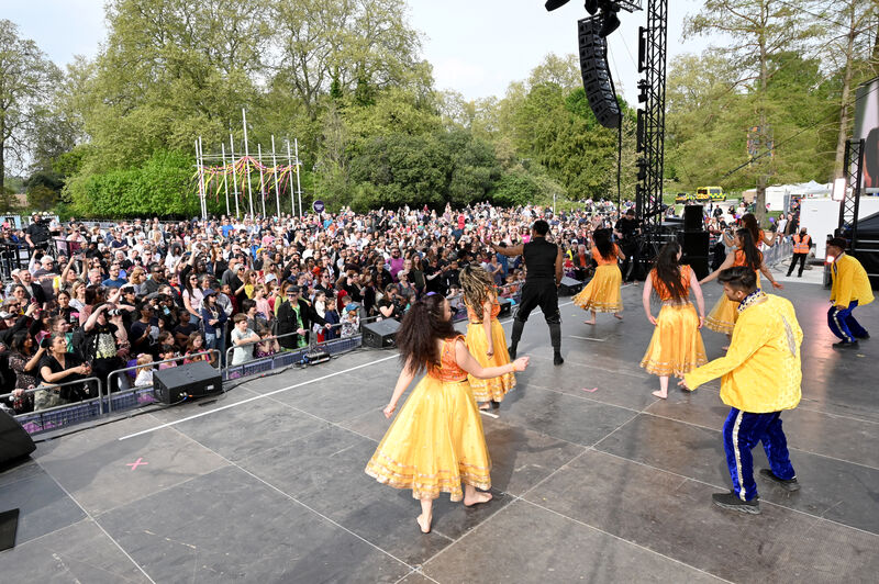 Image of dancers on stage at Strictly Wandsworth in Battersea Park