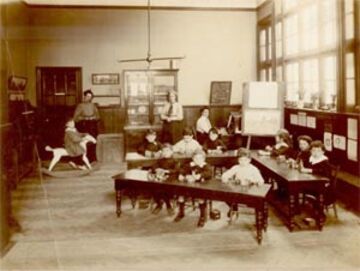 Photograph of Froebel's ‘Kindergarten’ for very young children