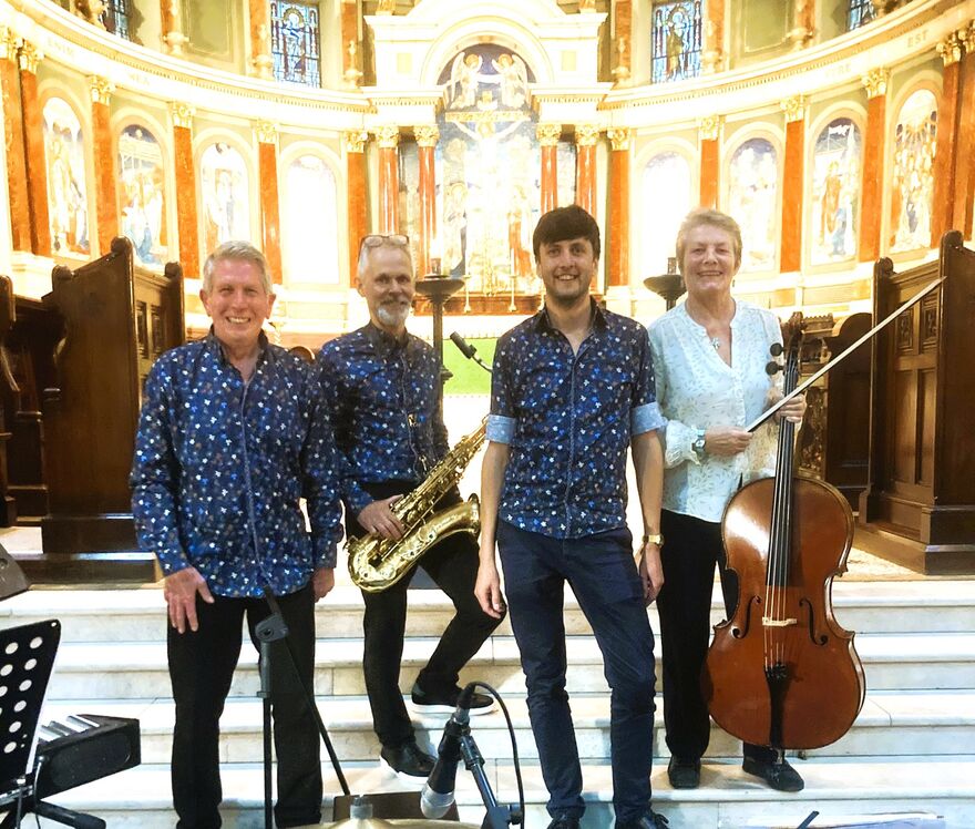 Fuzion Four after local church concert