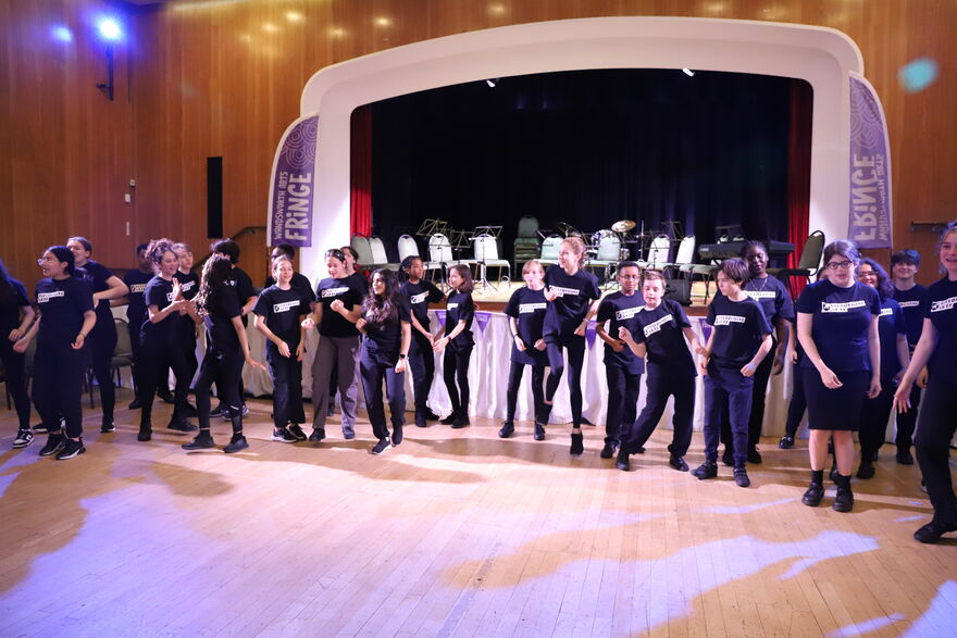 group of teenagers wearing black