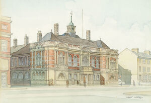 A painting of Battersea Arts Centre