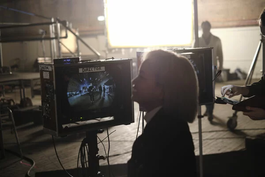 Behind the scenes on set