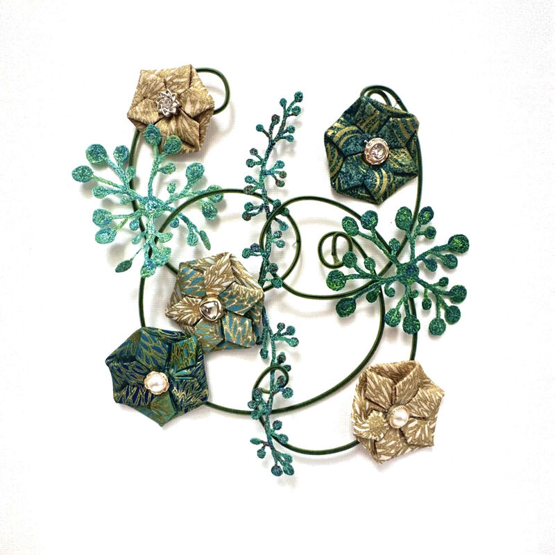 Textile sculpture by Claire Manners-Wood 'Meandering Origami'