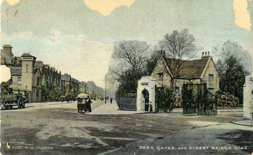 Bush & Sons Butchers standing outside shop with text 'Wandsworth Heritage Festival 2026' added