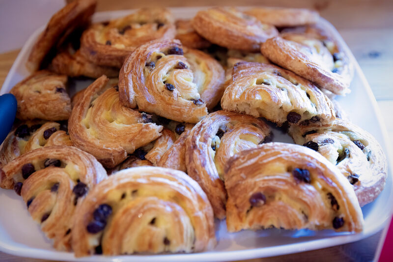 Pastries on a platter