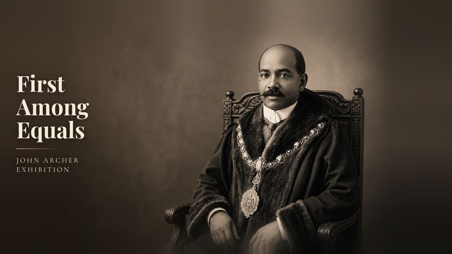 Black and white image of John Archer, Mayor of Battersea