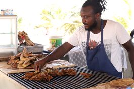 Food Vendor Grilling