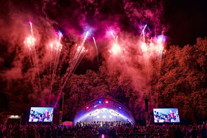 Stage and Fireworks in Battersea Park