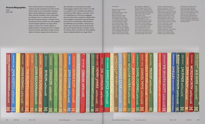 Pages from The Art of the Book showing pictorial biographies.
