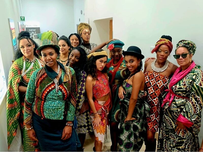 Fée Uhssi and the Sisterhood of Wellness modelling at the Reclaimed BHM fashion show at Southside shopping centre.