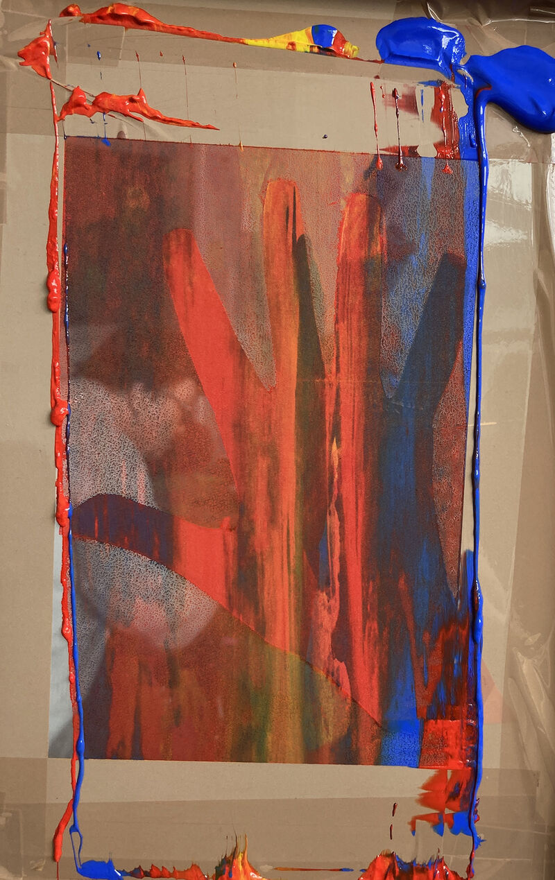 A Red And blue Painting