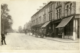 Postcard showing a 19th century view of Nightingale Lane. Patrick Loobey Collection, Wandsworth Libraries & Heritage Service.