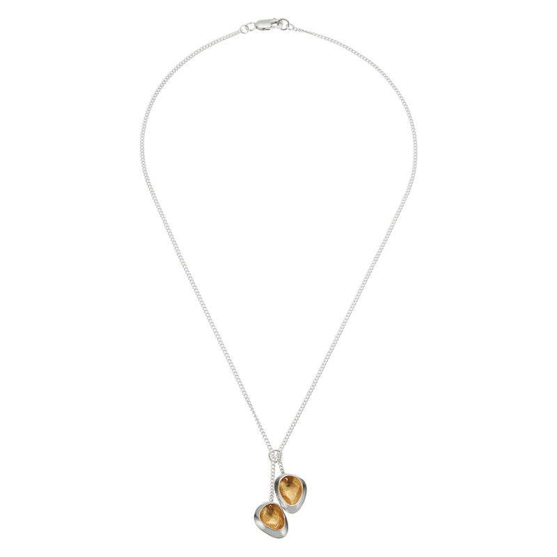 Sterling Silver Hidden Treasure Necklace with Gold-Plating 