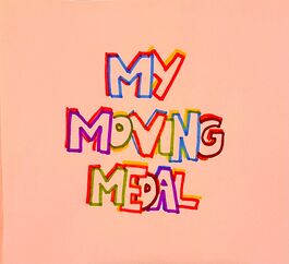 In colourful capital letters are written three words on top of each other: