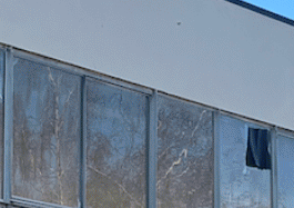 An external image of the Focus Hall building with blue sky