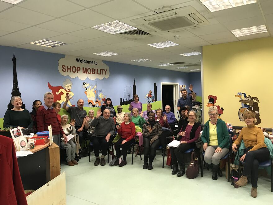 Rehearsal at Shopmobility at Wandsworth