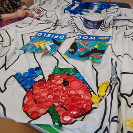 An Image Of Bottle Caps And Lids Used To Create Art