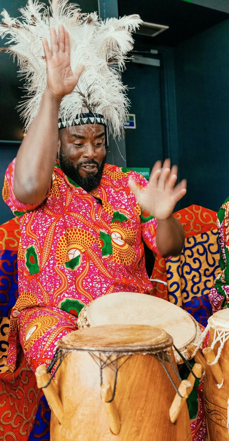 man drumming 
