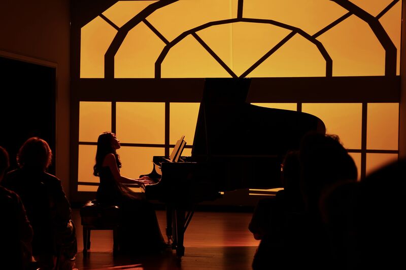 Immersive Night Music Show - Rieko Makita (Pianist) with Digital Art by Teodora Serbanescu