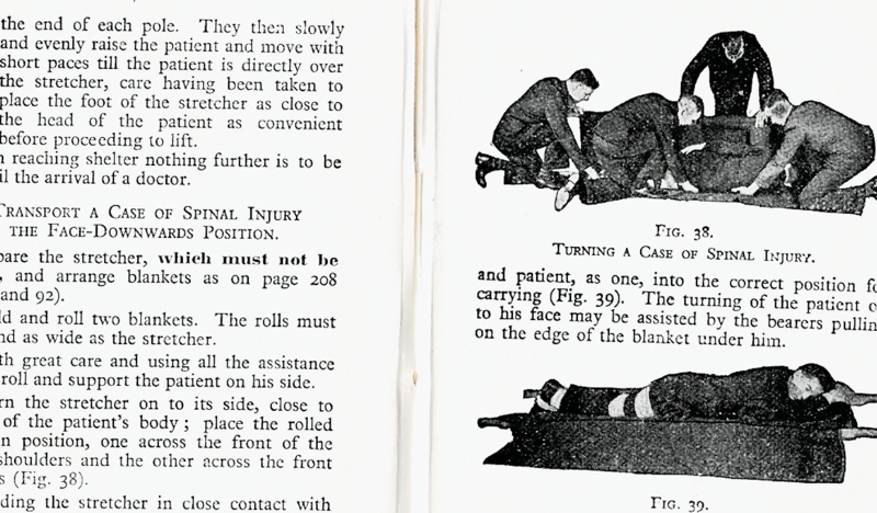 Scan of old fashioned first aid book