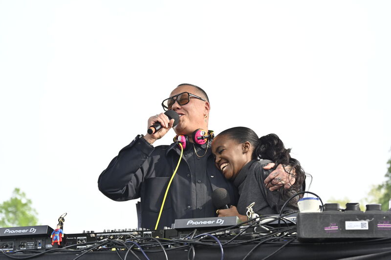 Oti Mabuse and Gok Wan on Stage at Strictly Wandsworth