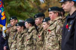 Cadets standing in a line