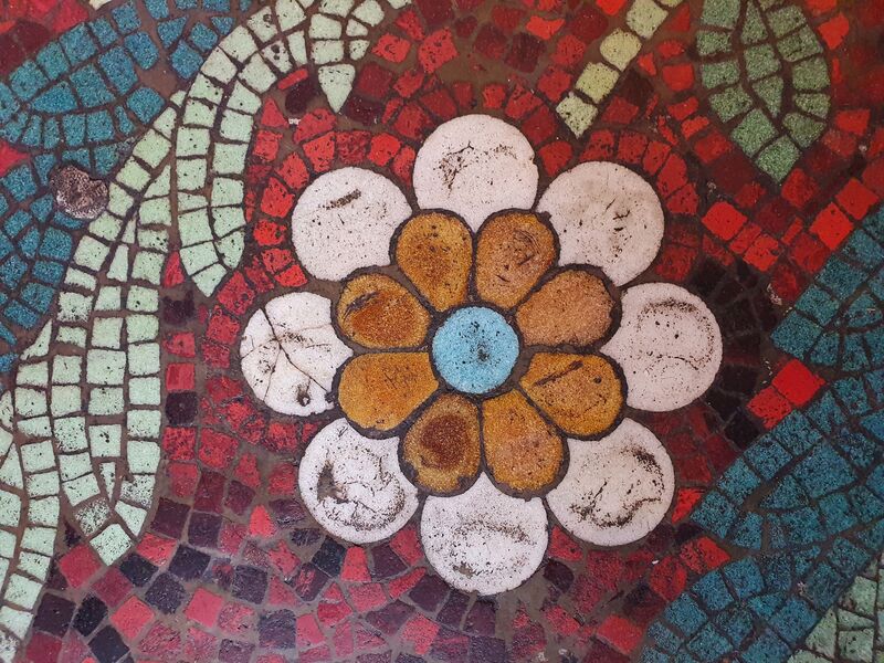 Detail of mosaic floor