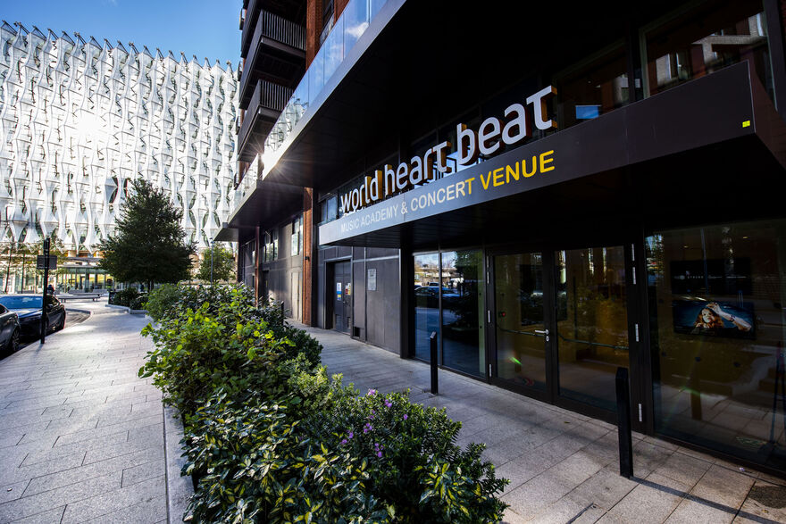 Exterior shot of World Heart Beat Embassy Gardens
