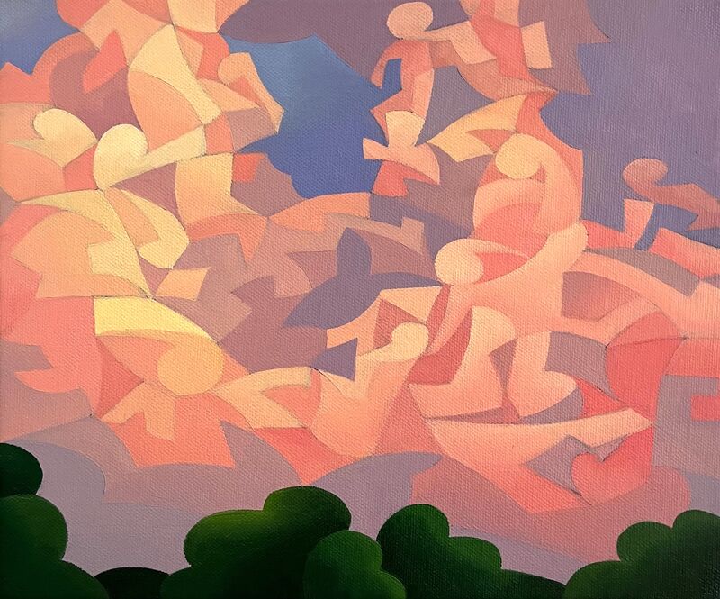 Henry McAlpine 'Heatwave II' 2025 (Oil and  acrylic on canvas) 25 x 30cm