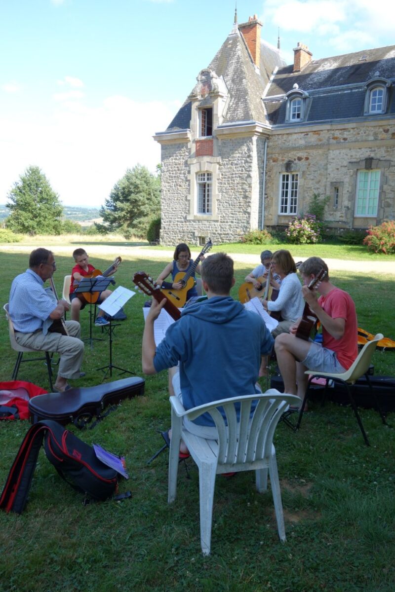 small group rehearsing