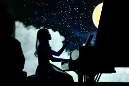 Immersive Night Music Show - Rieko Makita (Pianist) with Digital Art by Bethan Hancock