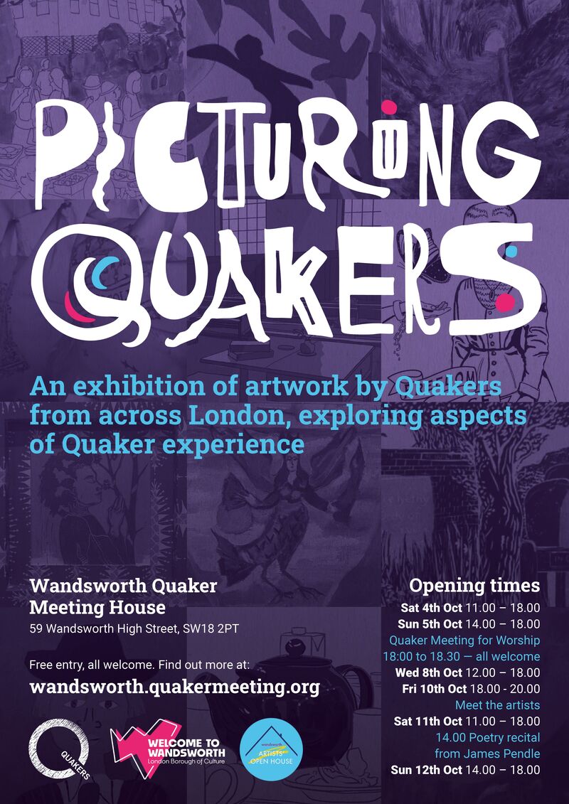 A poster for the Picturing Quakers exhibition