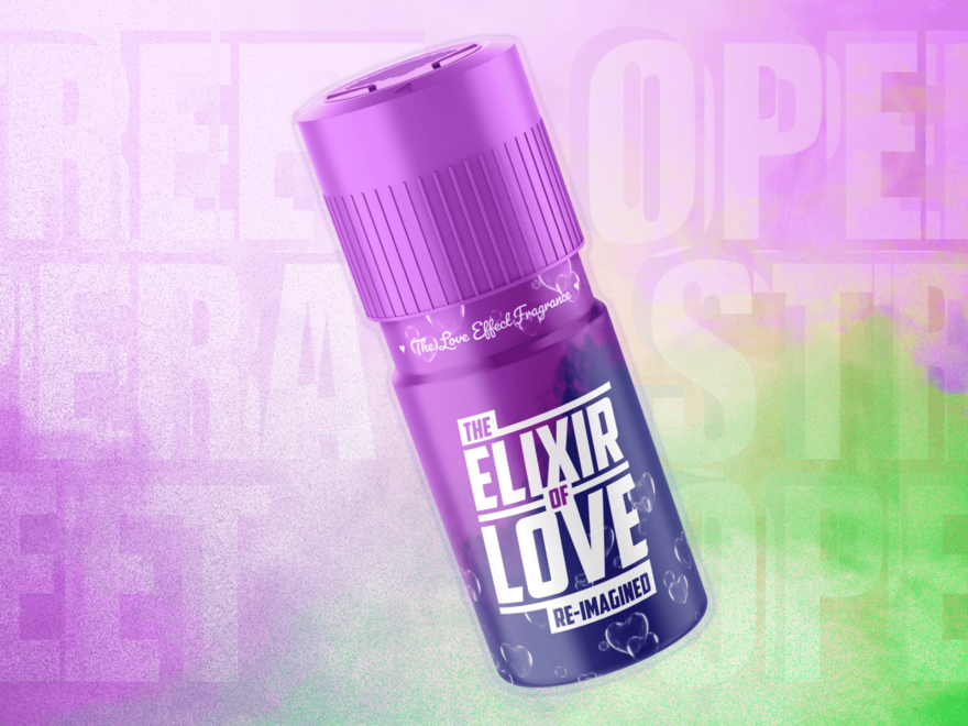 Bright, purple fragrance can with